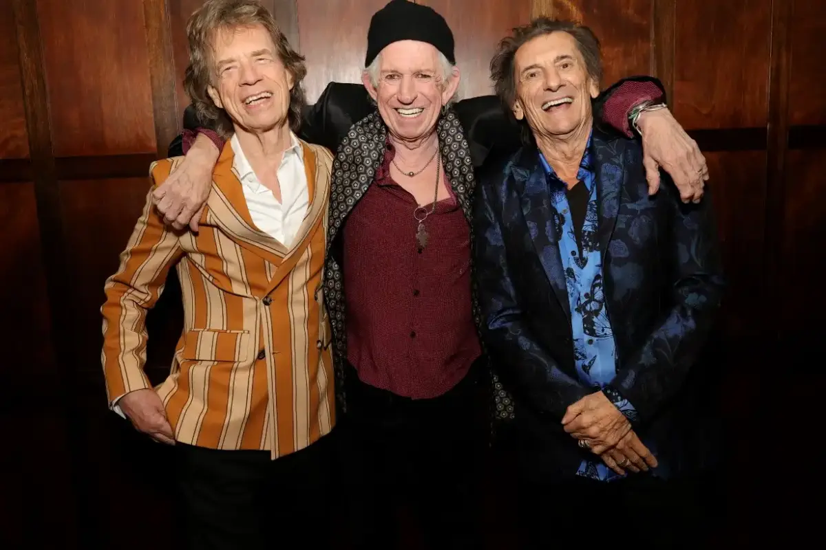 Mick Jagger, Keith Richards e Ron Wood, os Rolling Stones (Kevin Mazur/ Divulgação)