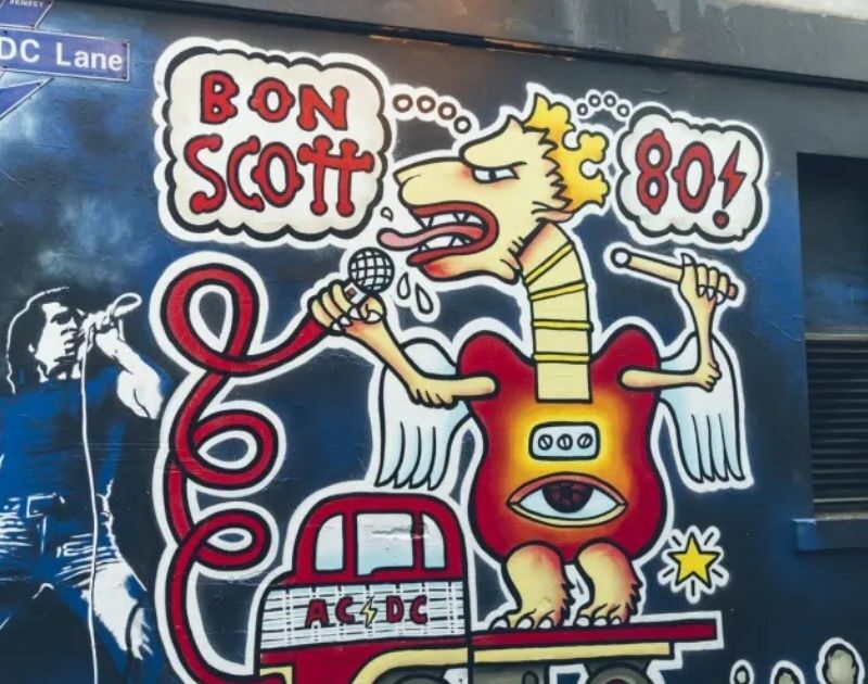 Bon Scott do AC/DC ganha mural em Melbourne