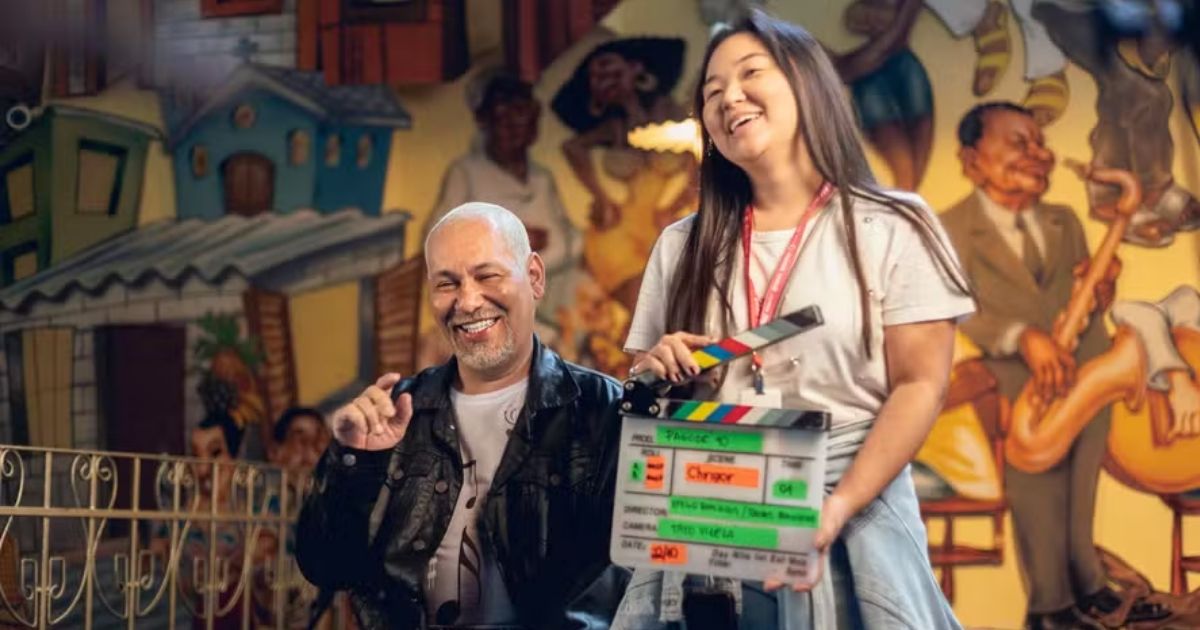 Chrigor nos Bastidores da série 'Anos 90: a explosão do pagode' (Foto: Divulgação/TV Globo)