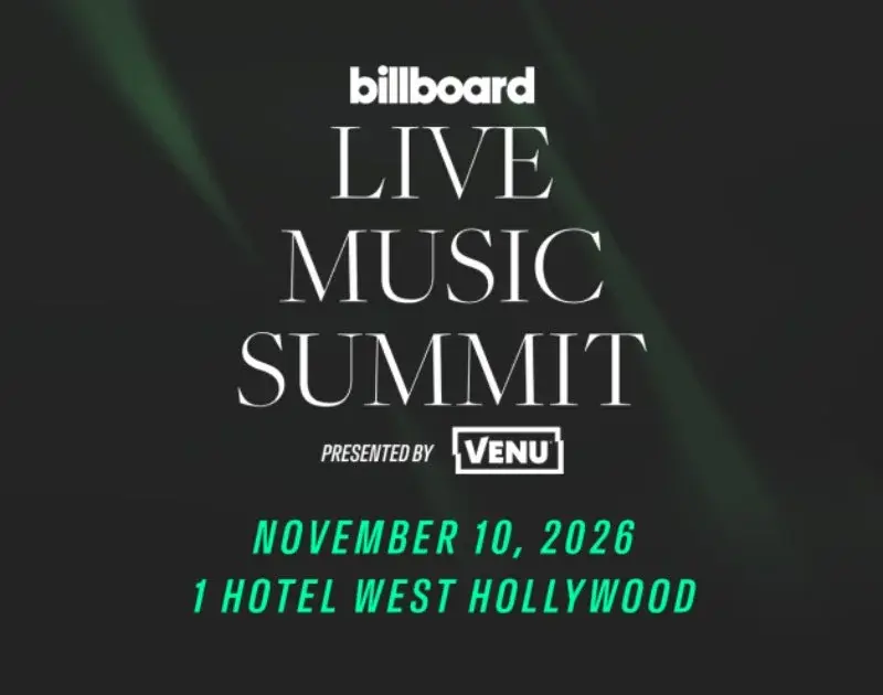 Billboard anuncia data do Live Music Summit & Awards 2026