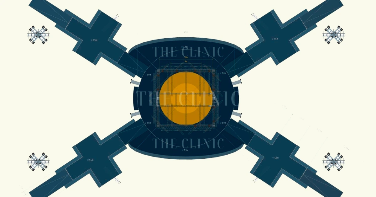 Projeto de palco dos shows do BTS no Chile (reprodução jornal The Clinic)