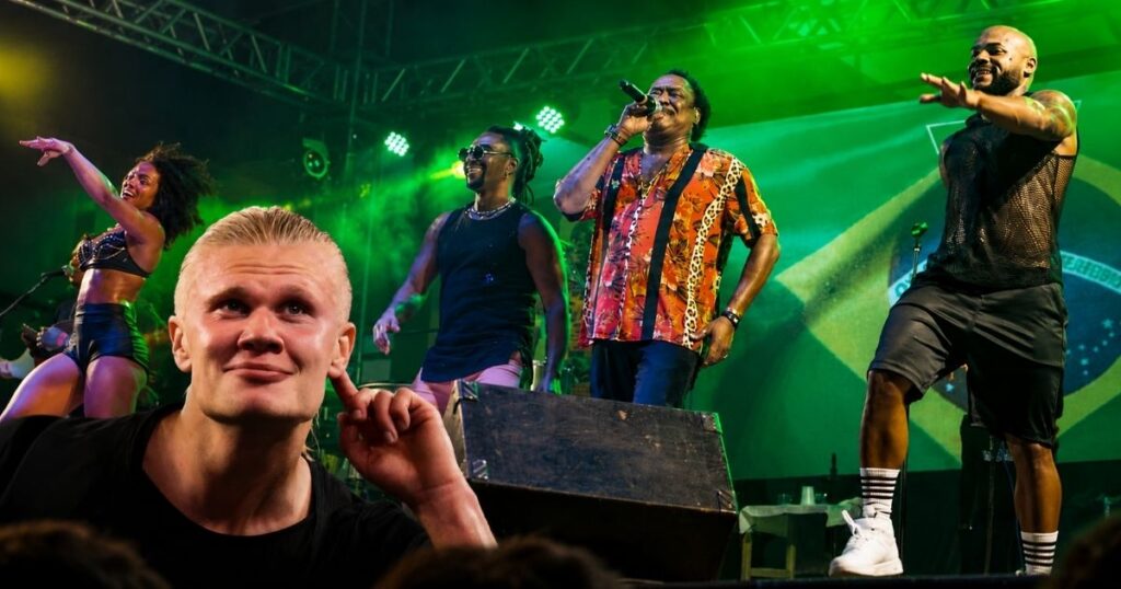 Erling Haaland e É o Tchan (Reprodução Instagram)