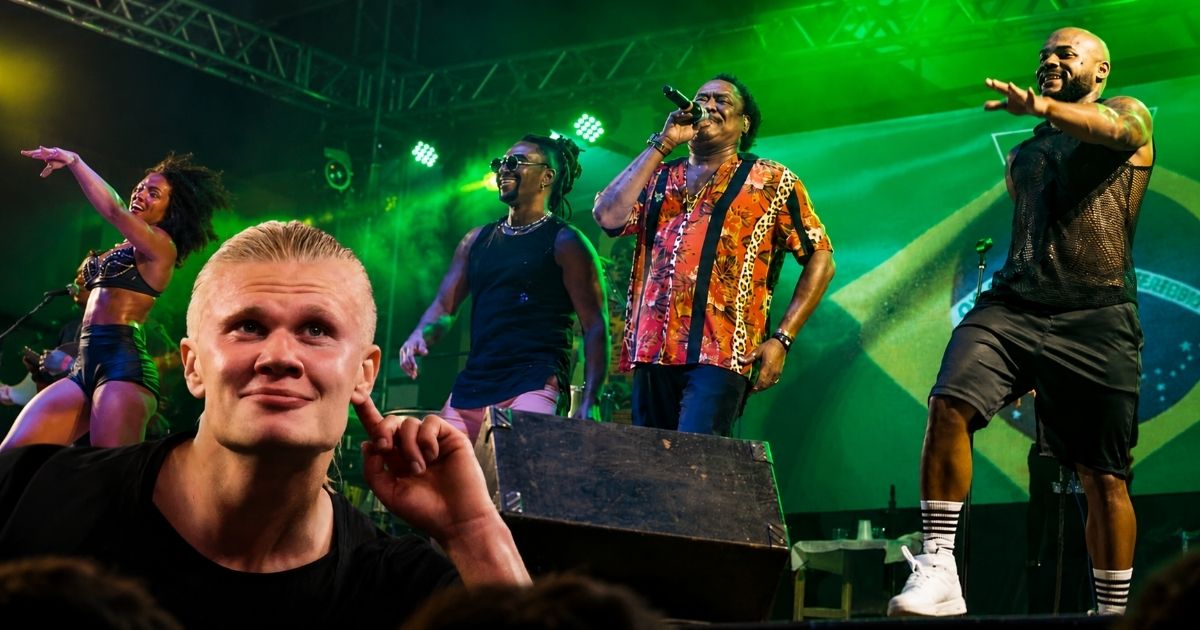 Erling Haaland e É o Tchan (Reprodução Instagram)