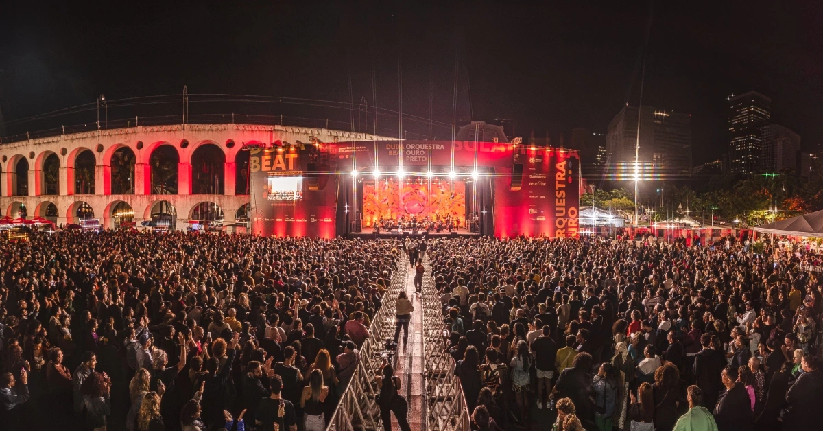 Orquesta de Ouro Preto e Duda Beat no Rio de Janeiro em 2025 (créditos Rapha Garcia)