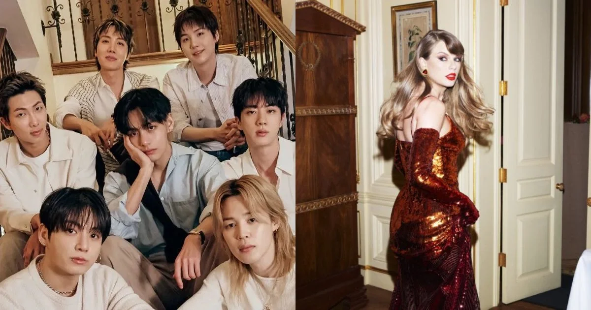 BTS e Taylor Swift (divulgação)