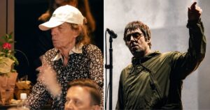 Mick Jagger e Liam Gallagher (Reprodução)