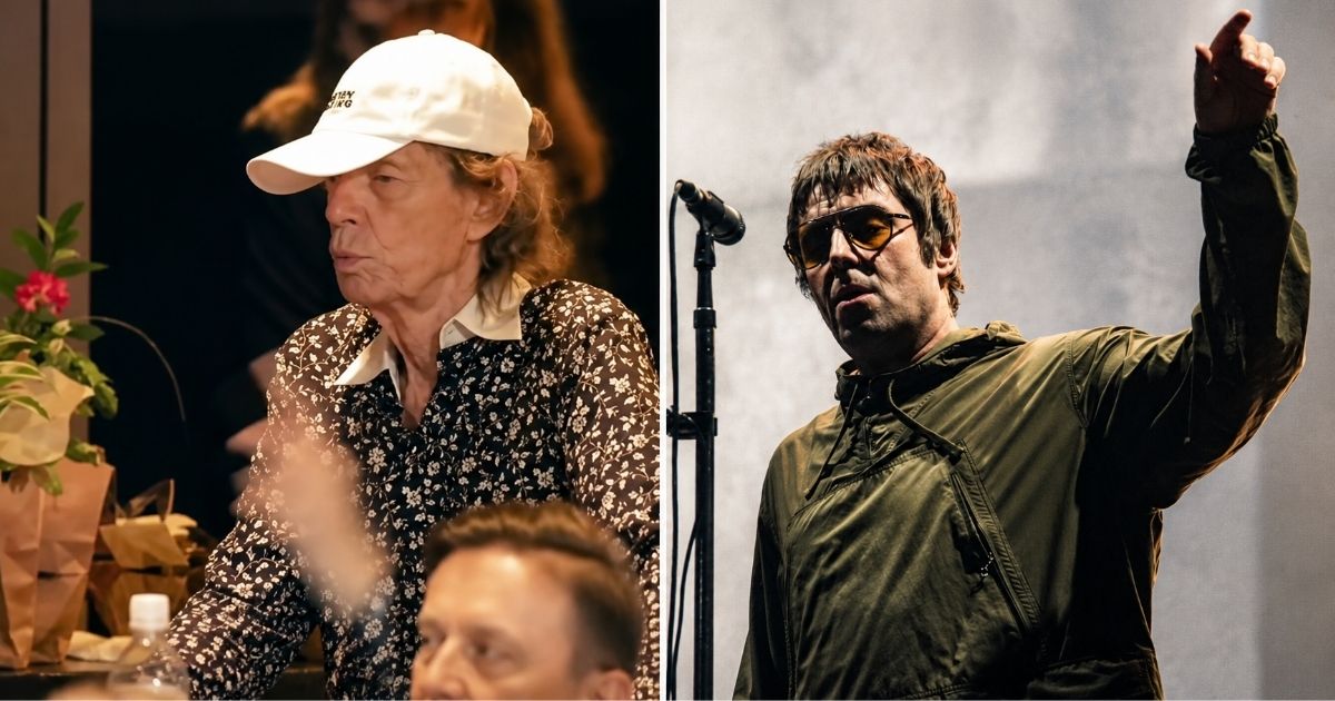 Mick Jagger e Liam Gallagher (Reprodução)