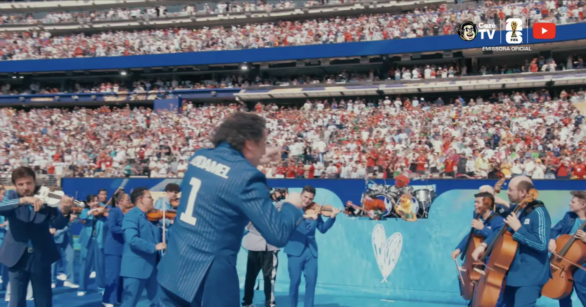 Com direito a R9 e R10, veja imagens dos shows da final da Copa do Mundo 2026 6 Gustavo Dudamel rege os Muppets em “Seven Nation Army” (CazéTV/Youtube)