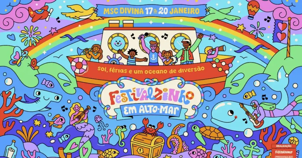 Festivalzinho ganha edição em navio temático em 2027; detalhes 1 Festivalzinho