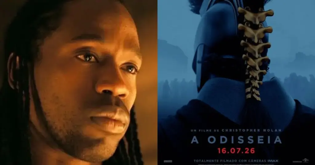 Travis Scott faz sua estreia como ator em um longa e viveu o Bardo em “A Odisseia”, de Christopher Nolan (Reprodução)
