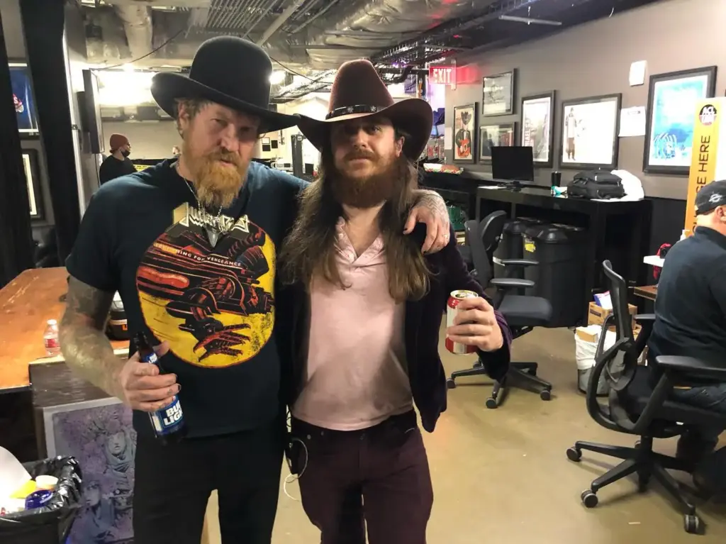 Brent Hinds (esq) e João Nogueira, do Mastodon (Reprodução/Instagram)