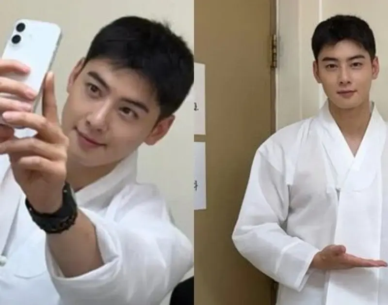 Cha Eun-woo surpreende com visual diferente em rara aparição no exército
