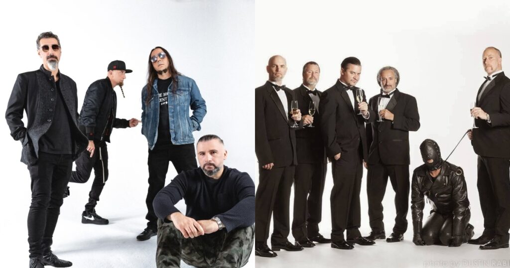 System Of A Down e Faith No More (reprodução Facebook)