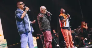 Netinho de Paula, Chrigor e Marcio Art no projeto 'Samba 90 Graus' (Marcos Oliveira/Espaço Unimed)