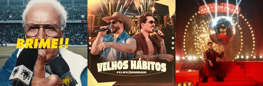 Capas de Febem – “BRIME!!”Felipe & Rodrigo – “Velhos Hábitos” Ferrugem – “Sentimento” (Divulgação)