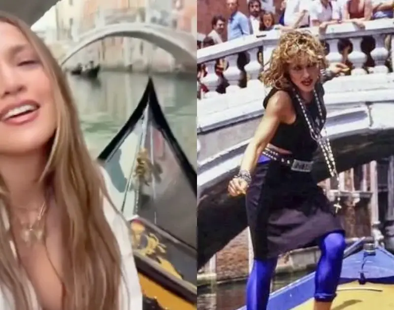 Jennifer Lopez recria clipe icônico de Madonna em passeio na Itália