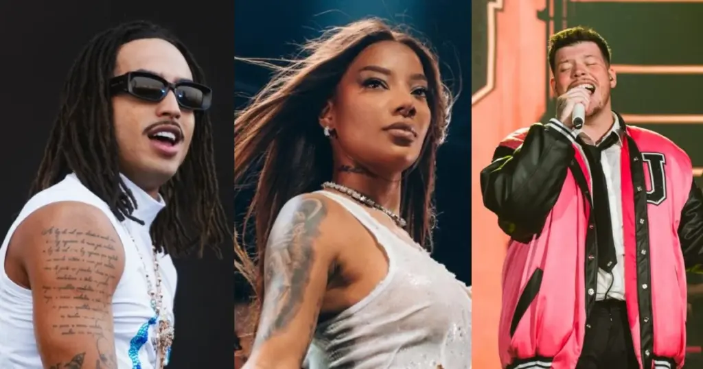 Matuê, Ludmilla e Ferrugem no Suhai Festival Interlagos 2026 (Reprodução/Lyz Oliveira e Camila Hage, Gilbs/Rock in Rio, Steff Lima)