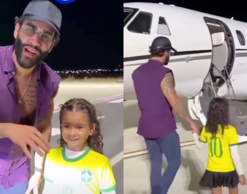 Gusttavo Lima protagoniza momento fofo com fã mirim