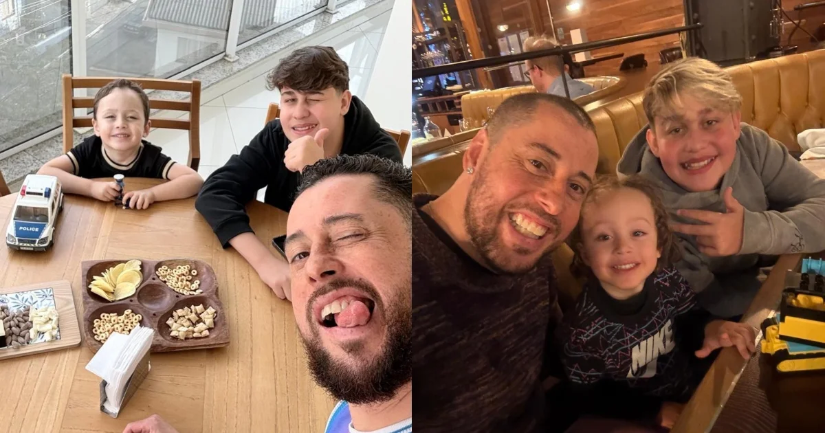 Rafa, do Jeito Moleque, e os filhos (reprodução)