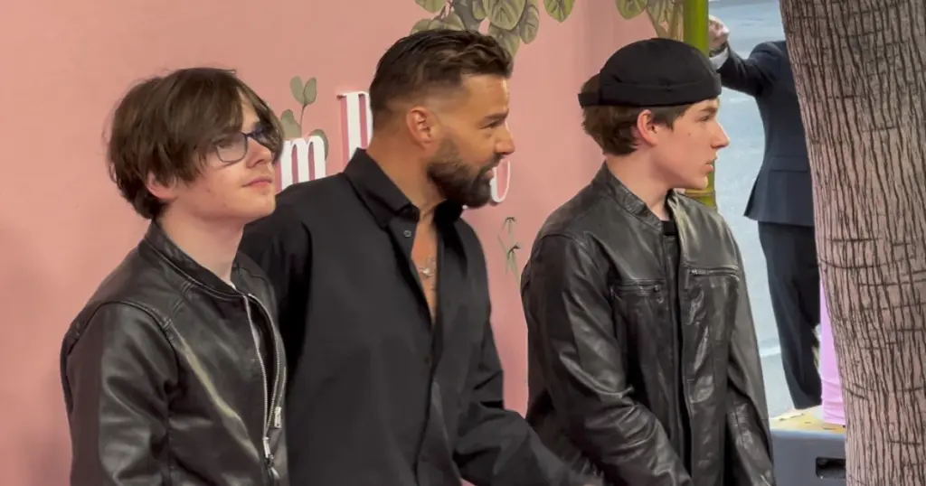 Ricky Martin e os filhos gêmeos