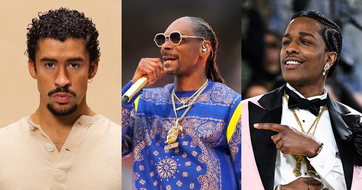Bad Bunny, Snoop Doog e A$AP Rocky na trilha de NBA 2k27 (Reprodução/Grosby)
