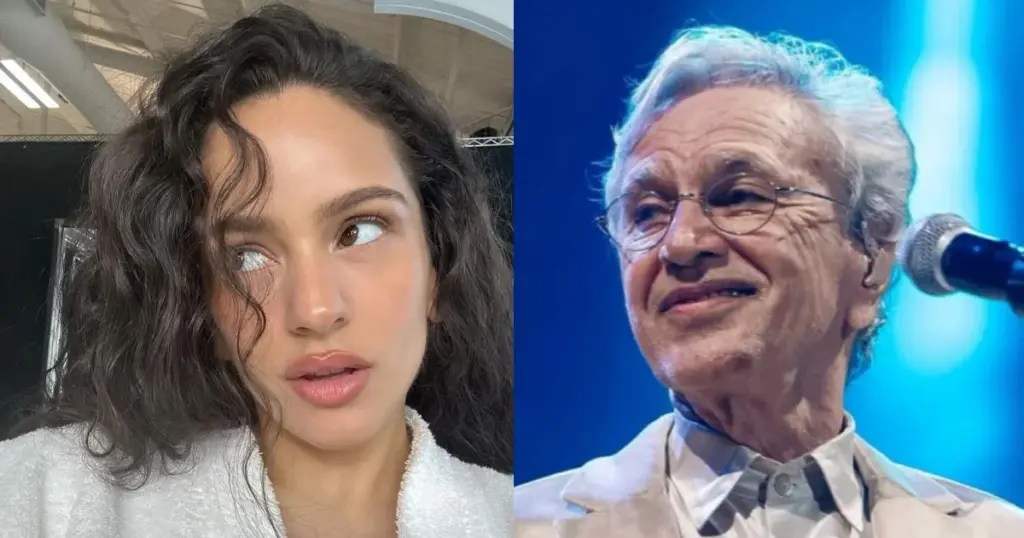 Rosalía e Caetano Veloso (Reprodução/Instagram e Rocca)