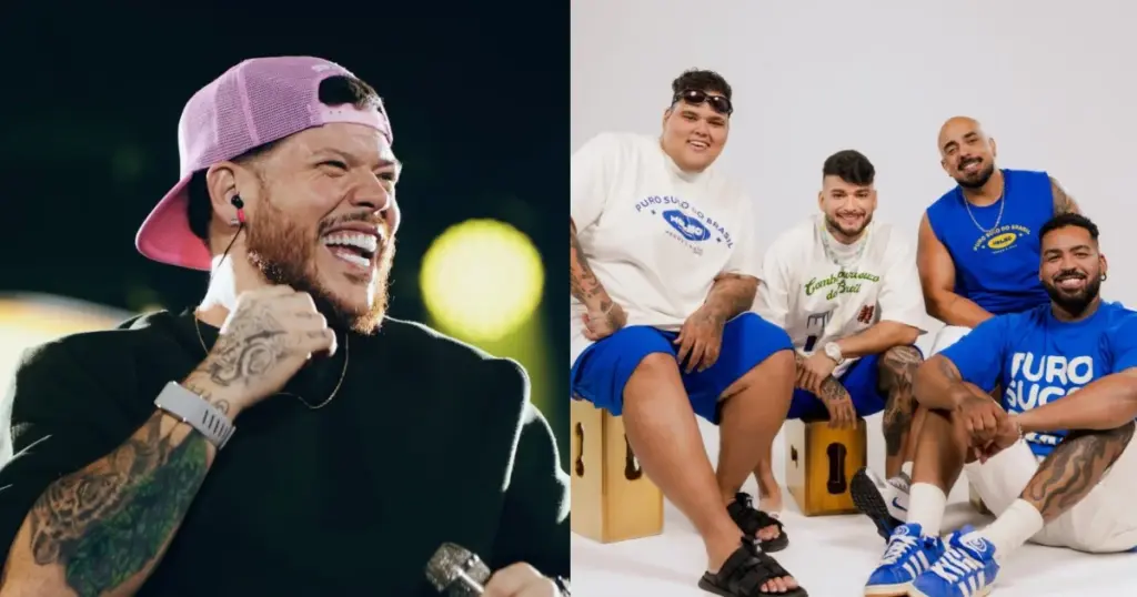 Ferrugem e Menos é Mais lideram a Billboard Brasil Hot 100 1 Ferrugem e Grupo Menos é Mais na Billboard Brasil Hot 100 (Reprodução/Instagram)