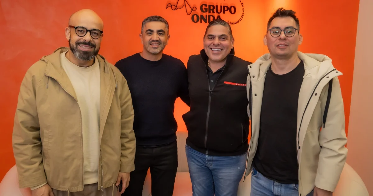 Da esquerda para a direita: Ricardo Santos, Jaison Vieira, Alex Calil, Marcio Benites. GR Shows Grupo Onda