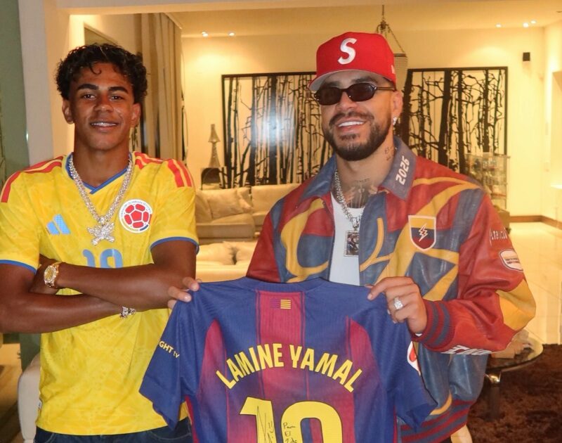 Vídeo: Ryan Castro apresenta ‘Que Loucura’ em festa de Lamine Yamal