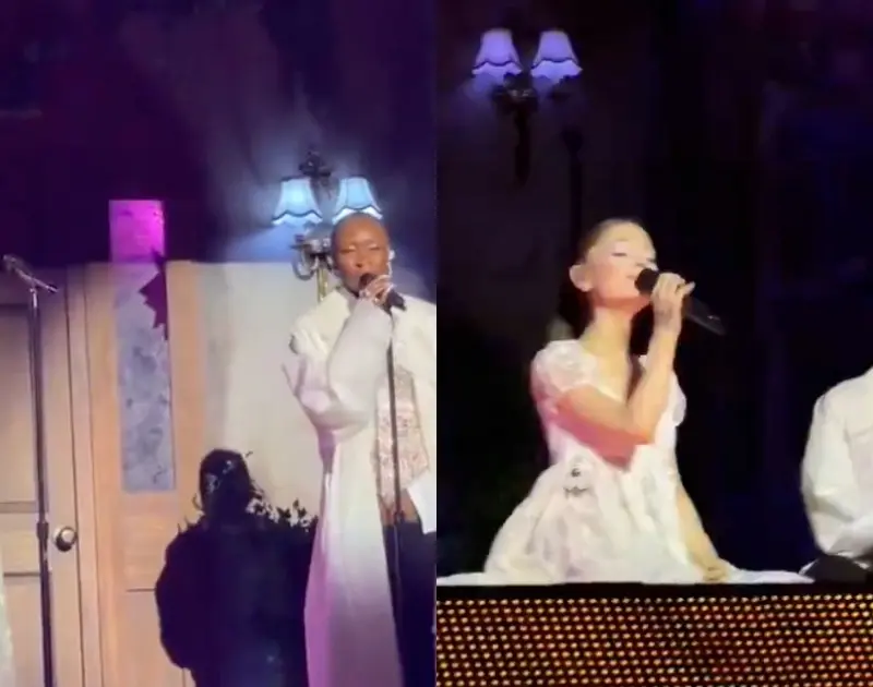 Ariana Grande recebe Cynthia Erivo em show em Londres; veja como foi