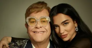 Elton John e Dua Lipa (reprodução @eltonjohn, @dualipa)