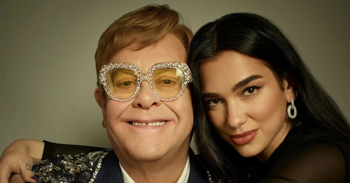 Elton John explica origem secreta de 'Cold Heart' com Dua Lipa 2 Elton John e Dua Lipa (reprodução @eltonjohn, @dualipa)