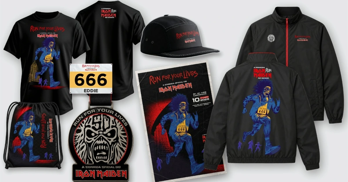 Veja itens dos kits da Run For Your Lives, corrida do Iron Maiden em São Paulo (divulgação)