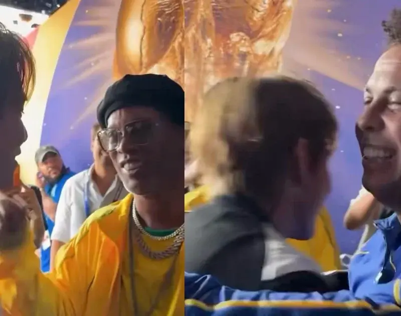 Taehyung, do BTS, é surpreendido por elogio de Ronaldo Fenômeno