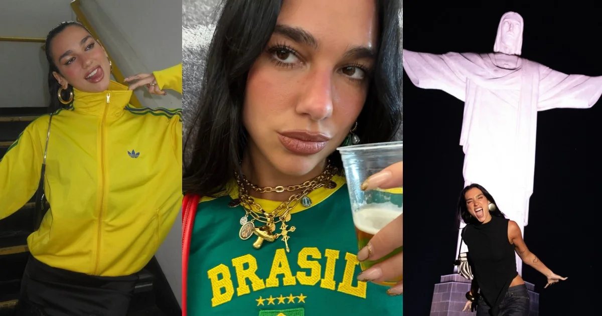 Dua Lipa no Brasil (Reprodução/Instagram)