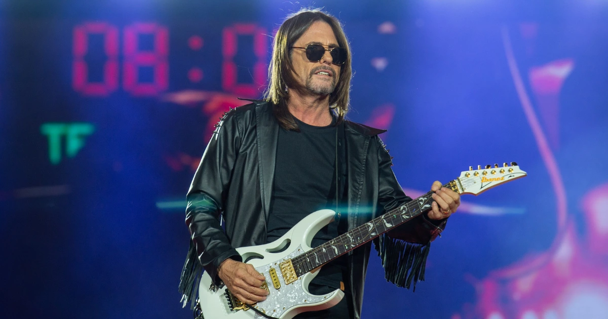 Hudson durante show em Barretos (Eduardo Martins / Brazil News)