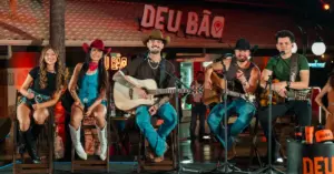 Luan Pereira, Jennifer e Stephany e Ayala e Júlio César em Deu Bão em Barretos (LP Produções)