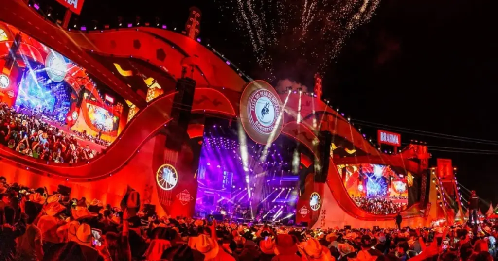 Palco Amanhecer em Barretos, na noite de terça, 25 de agosto (Crédito: RT Imagens)
