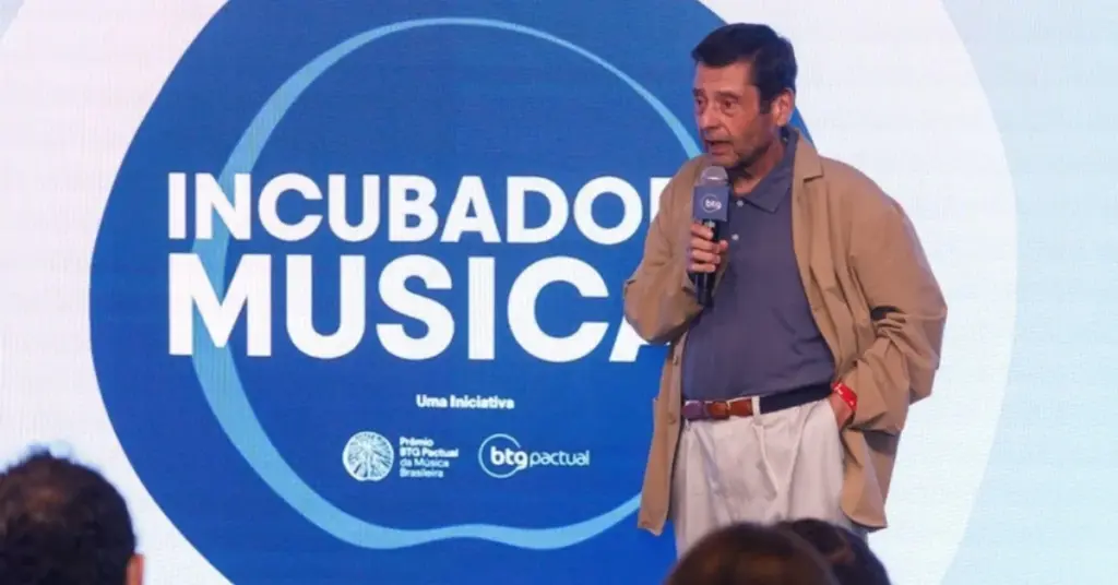 Zé Mauricio Machline, fundador do Prêmio BTG Pactual da Música Brasileira, no lançamento da Incubadora Musical