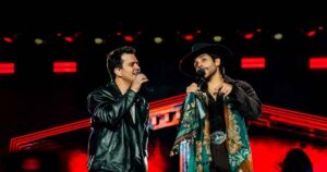 Hugo e Guilherme encerraram os shows no Estádio ao amanhecer (Thais Ministro)
