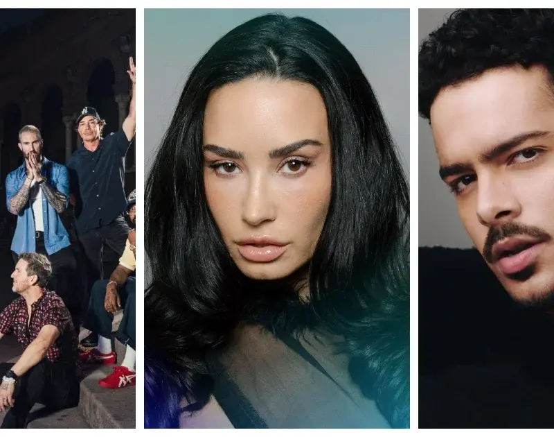 Maroon 5, Demi Lovato e Pedo Sampaio terão shows no dia 12 de setembro no Rock in Rio 2026 (Reprodução - Instagram)