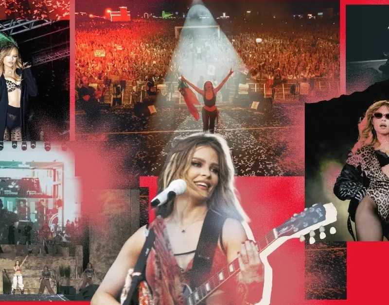 Luísa Sonza no Rock in Rio ao longo dos anos (arte Eduardo Pignata / Fotos Pam Martins)