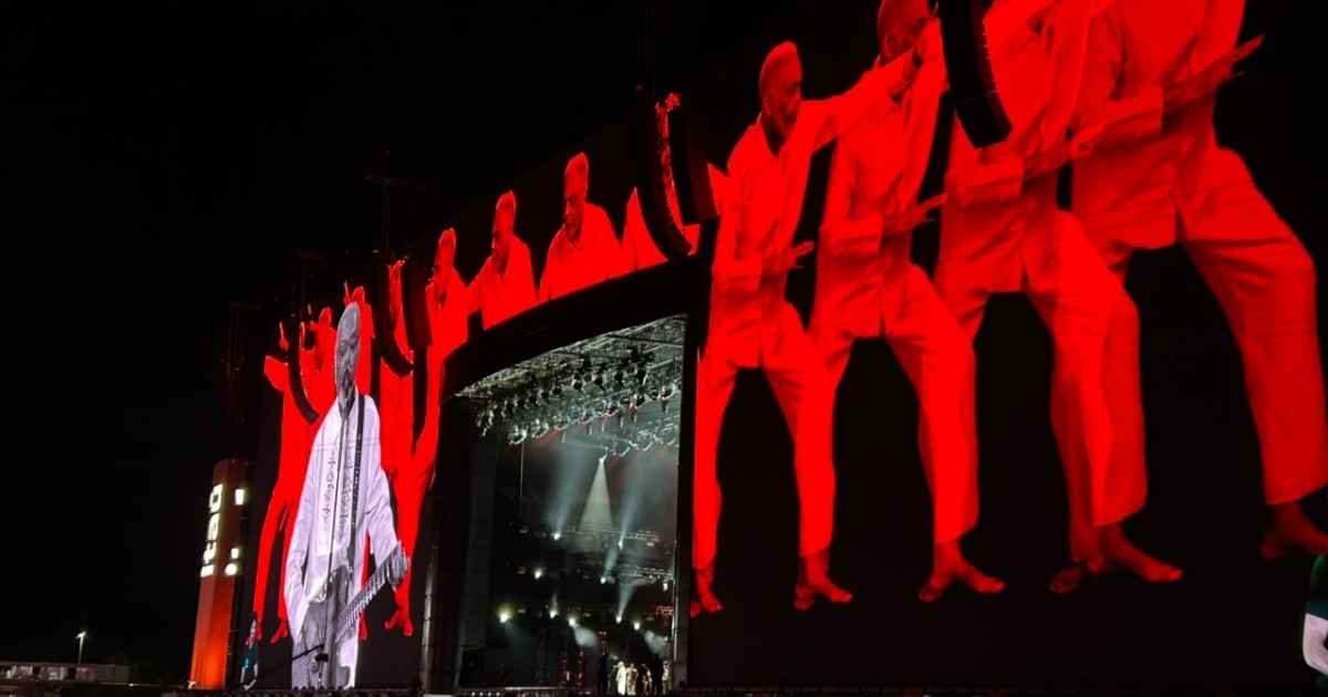 Amostra do Palco Mundo durante o show de Gilberto Gil no Rock in Rio (Bruna Calazans)