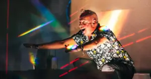 Fatboy Slim durante show no New Dance Order no Rock in Rio 2026