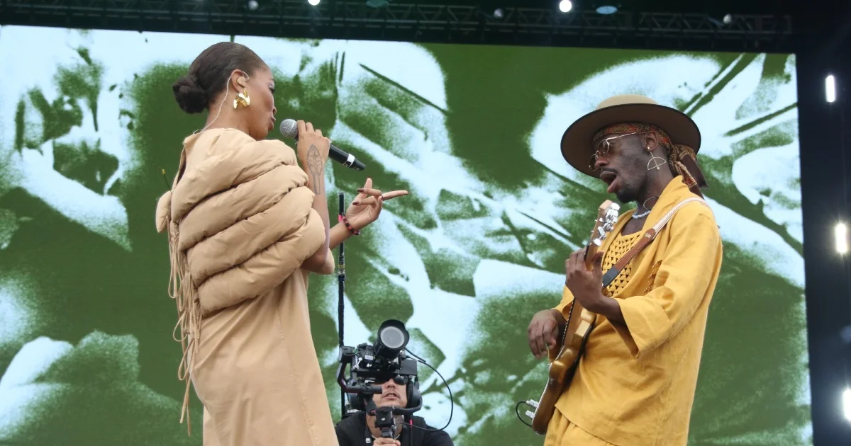 Jota Pê, Luedji Luna e Zaynara no Rock in Rio 2026 (André Moreira/BrazilNews)