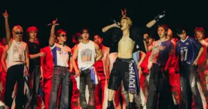 Grupo de K-pop Stray Kids no Rock in Rio 2026 (Reprodução/Multishow)