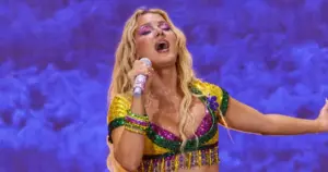 Zara Larrson no Rock in Rio 2026 (Reprodução/X)