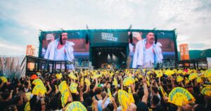 Leques da Ipiranga dominaram o show de Pedro Sampaio no Rock in Rio (Divulgação)