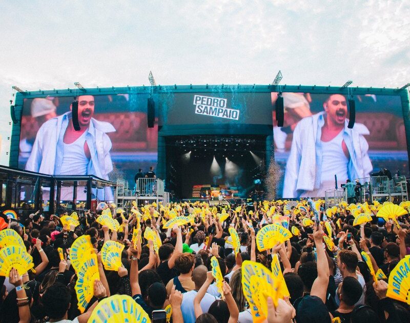 Leques da Ipiranga dominaram o show de Pedro Sampaio no Rock in Rio (Divulgação)