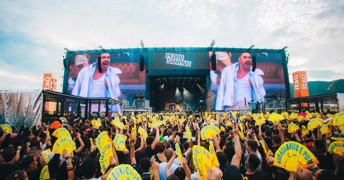 Leques da Ipiranga dominaram o show de Pedro Sampaio no Rock in Rio (Divulgação)